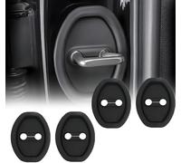 JINHUAHUOTUI 4PCS Silicone Car Door Latch Covers for VW ID.7 (ID7) 2023-2024, Black Door Lock Protectors Car Lock Protective Cover Shock Absorption Accessories