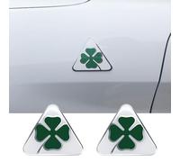 jinhuo Metal Emblem Set for Alfa Romeo Giulia 2016-2025 - Front Grille Boot Badge Replacement Steering Wheel Cover Letters Quadrifoglio Keyrings Multiple Styles,Quadrifoglio-A