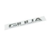 jinhuo Metal Emblem Set for Alfa Romeo Giulia Stelvio 2017-2025 - Front Grille Boot Badge Replacement Steering Wheel Cover Letters Quadrifoglio Keyrings Multiple Styles,Giulia-Silver