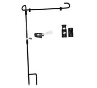 Jinhxofs Garden Flag Stand, Banner Stand, Decoration with Windproof Clip, Flagpole Holder, Outdoor Flagpole for Thanksgiving, Easter, Yard
