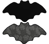 JINHYUMY Bat Bath Mat Black Bathroom Rug for Spooky Decor,Non-Slip Halloween Rug,Gothic Witchy Mat for Indoor,Machine Washable Bath Rug 30.1" x 15.1"