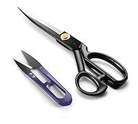 JINJIAN Fabric Scissors 8 Inch, Carbon Steel Sewing Shears w/Thread Cutter | 8'' high carbon steel sewing shears with included thread cutter. Razor-sharp blades for dressmaking and tailoring