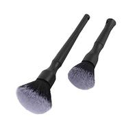 JINJIASUYISU 2Pcs Car Detailing Brush Set Soft Boar Hair Brush and Detail No Scratch Microfiber Car Dash Duster Brush for Car Cleaning Vents Dash Trim Brushes Wheel Brushes
