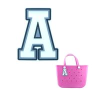 JinJing Letter Charms Accessories for Bogg Bag Rubber Handbag Beach Tote Personalized 3D Printed Decorative A-Z Alphabet Initial, Polyvinyl Chloride, No Gemstone