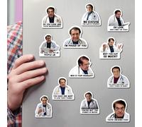 JINJUMEI Dr Nowzaradan Magnet, Funny Dr. Now Fridge Magnet, Cute Diet Fridge Magnet, Doctor Saying Magnet, Inspirational Fridge Magnets for Fridge & Car for Diet Control, Pack of 12