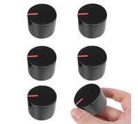 JINJUMEI Pack of 6 Gas Hob Knobs, Cooking Knobs for Gas Hob, 6 mm D Shank, Universal Locks & Control, Knobs & Switches for Stove Oven Replacement