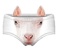 JINKAIJIA Women's Flirty Sexy Funny Naughty 3D Printed Animal Tail Underwears Briefs Gifts with Cute Ears - blue - XL