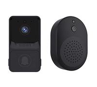 JinKeHong Wifi Video Doorbell Camer, 1080p Wireless Doorbell Camera with Infrared Night Vision and Live Video Call, Can Share 8 or More Accounts, Cloud Storage, for Home Office(Black)