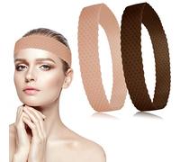 Jinlaili 2 Pieces Anti-Slip Hair Band, Silicone Hair Band, Elastic Wig Band, Fixed Wig Accessories, No Seams, Wig Headband for Sport Yoga Wig (B)