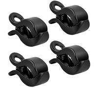 Jinlaili Pack of 4 Pushchair Clips, Clip for Attaching Toys, Pram Clips, Pram Accessories, Universal Pram Clips for Attaching Blankets, Clothes, Toys, Black