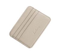 JINLL Credit Card Holder Wallet, RFID Blocking Leather Ultra Slim Wallet, Thin Minimalist Credit Card Case Card Protector, Front Pocket Wallets for Men, Women,Off White