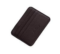 JINLL Credit Card Holder Wallet, RFID Blocking Leather Ultra Slim Wallet, Thin Minimalist Credit Card Case Card Protector, Front Pocket Wallets for Men, Women,Dark Brown