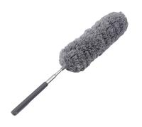 JINLL Mini Extendable Feather Duster Bendable Microfibre Duster, Longest to 87.5cm,Gray