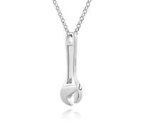 Jinlou Tool Wrench Urn Pendant Necklace for ashes Sterling Silver Keepsake Memorial Cremation Jewelry Urn Necklace for Human/Man/Women