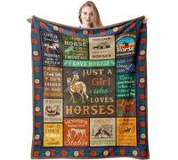 Jinmaple Horse Gifts for Girls Women, Horse Blanket for Girl, Best Gifts for Pony Lover, Just A Girl Who Loves Horses, Girls Horses Present, Horseback Riders Birthday Present Blanket 150x130CM
