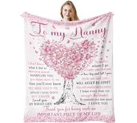 Jinmaple Nanny Gifts, Nan Birthday Gifts from Grandchildren, for Grandma Blanket 150x130CM, To My Nanny Gift for Birthday Christmas, Best Nanny Gift for Grandma, Unique Nana Gift for Birthday