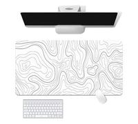 Jinmer Gaming Mouse Mat Large Mouse Pad 23.6x15.7x0.08 inch(600x400x2mm),with Stitched EdgesDesk Mat,Topographic Map Keyboard Pad,with Non-Slip Rubber Base XXL Mousepad for Home, PC, Laptop, Office