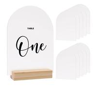 JINMURY 5x7 Inch Blank Frosted Arch Acrylic Sign,10 Pack Arch Acrylic Blanks Acrylic Sheet 1/8 inch Thick, Events& Parties Centerpieces Decorations (Frosted, 5x7 Inch (10pcs))