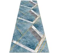 Jinnrug Runner Rug for Hallway 100cm/1.5m/2m/2.5m/300cm/350cm/4m/5m/6m Extra Long Carpet Runner for Home Grey Blue Laundry Balcony Floor Non-slip Mat(100×150cm/3.3ft×4.9ft)