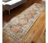 Jinnrug Runner Rug, Traditional Long Carpet Runners for Hallway, Kitchen, Bedroom, Entryway Floor Non-slip Mat 100cm 1.5m 2m 300cm 350cm 4m 6m length(Size:80×400cm/2.6ft×13.1ft)