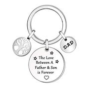 jinpeng Dad Keyring Gift from Son Father Key Ring Chain - The Love Between Father and Son is Forever