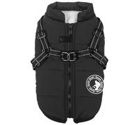 Jinpet Dog Coat with Harness Winter Dog Coat Fleece Dog Jacket Waterproof Dog Coat Zipper Dog Jacket Puppy Coat Small Dog Clothes Dog Coat with Reflective Harness for Smal Medium Large Dogs S-4XL