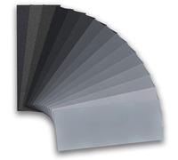 Jinpojun 15 Sheet Sandpaper 80 To 3000 Assorted Grit, 23 x 9 cm Wet and Dry Sandpaper for Cars Polishing Metals Walls Wood Furniture Sanding