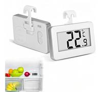 Jinpojun 2 Pieces Fridge Thermometer, Digital Refrigerator Thermometer with with Hanging Hook and Retractable Stand, Freezer Thermometer Monitor with LCD Display for Living Room, Kitchen, Bedroom