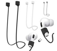 Jinpojun 3 Pcs Magnetic Anti-Lost Straps Compatible with AirPods 4/3/2/1 and AirPods Pro 1/2, Earbud Lanyard Soft Silicone Leash Sport String, Neck Rope Cord Accessories for Sports Running (3 Color)