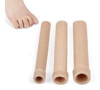 Jinpojun Cuttable Toe Tubes Sleeves, 3 Pack Silicone Toe Tubes Sleeves Soft Gel Corn Pad Protectors for Corns, Calluses, Bunion Treatment, 3 Size 1.5cm 2cm 2.5cm