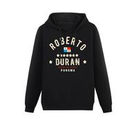 JINPUJING Dedicated to Roberto Duran Mens Hoodies Printed Graphic Pullover Unisex Black Sweatshirts L