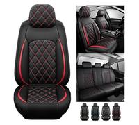 JINQFENG Universal Fit Car Seat Covers Full Set, for Range Rover Evoque I 2012 2013 2014 2015 2016 2017 2018 Fit Full Set Car Seat Protectors with Airbag Compatible,Red-Standard Edition