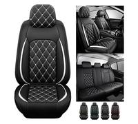 JINQFENG Universal Fit Car Seat Covers Full Set, for Range Rover Evoque I 2012 2013 2014 2015 2016 2017 2018 Fit Full Set Car Seat Protectors with Airbag Compatible,White-Standard Edition