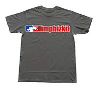 JinQi Men's Artist Screw Neck Limp Bizkit T Shirt DeepHeather Size XXL