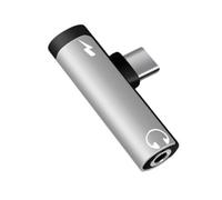 JINQIGG 3.5mm Earphone Type CREATE Charging Link Double Port Aluminum Mixture Building Tall Loyalty Sound Transmission Global Phone Agreement Dense Double Port USB CREATE Link Aluminum Mixture