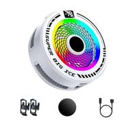 JINQIGG AI-Powered Phone Coolers Attachment Digital Temp Display & 6-Color Effects For Smartphones/Tablets Cooling AI Cooling Smartphone Coolers With