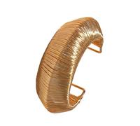 JINQIGG Artful Weave Square Bangle Adjustable Metallic Jewelry Her Contemporary Everyday Accessory Geometric Open Cuff Jewelry