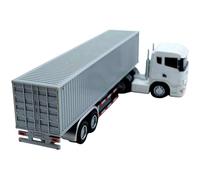 JINQIGG Classical Die Cast Metal Container Truck Model 20.5CM Realistic Detailing Miniature Transport Vehicle Figure Display Pie