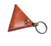 JINQIGG Guitar Plectrum Storage Bag Guitar Pick Storage Box Triangular Pick Pouches Practical Container for Picks Leather Plectrum Case