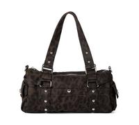 JINQIGG Leopards Pattern Shoulder Bag Nylon Underarm Bags Lightweight Handbag Crossbody Purse Suitable For Various Occasion Leopards Print Shoulder Bag