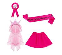 JINQIGG Men's Bachelor Party Costume With Tutu Skirt Veils Headband Sash Badge Accessories Set Stag Outfits Wedding Decors Stag Outfits