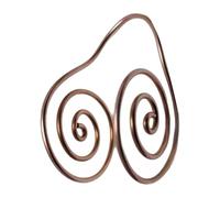 JINQIGG Open Helical Copper Hand Jewelry Handcrafted Adjustable Rings Metal Texture For Grounding Spiritual Practice Helical Copper