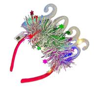 JINQIGG Sparkling New Year Hair Accessories Hairband 2026 Christmas Party Celebrations Unisex Design For Boys Girls Christmas Party Light Up Hair Accessories