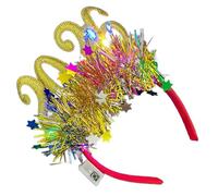 JINQIGG Sparkling New Year Hair Accessories Hairband 2026 Christmas Party Celebrations Unisex Design For Boys Girls Christmas Party Light Up Hair Accessories