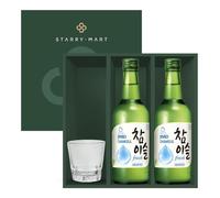 Jinro Chamisul Soju - All Flavours Bundle Set (Fresh (Pack of 2 + 1 Soju Glass Gift Box Set))