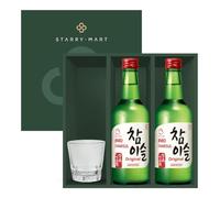 Jinro Chamisul Soju - All Flavours Bundle Set (Original (Pack of 2 + 1 Soju Glass Gift Box Set))