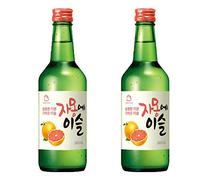 Jinro Chamisul Soju Grapefruit Flavour 350ml Alc. 13% by Vol (Pack of 2)