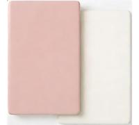 Jinrobabes Cot Bed Sheets 140 x 70 fitted Next To Me Crib Sheets Soft Breathable 100% Cotton Cot Bed Mattress Fitted Sheet 140 x 70 (White & Pink)