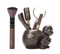 JinRu BaoHua Purple sand backpack monk six gentlemen tea set tea ceremony accessories Kung Fu tea set Chinese tea set teacup fork tea set supplies Kung Fu teaspoon tea set tools