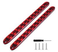 JinRui-T 11 LED Red Trailer Light Bar 16 Inch Truck Tail Stop Side Marker Lights 2PCS Stop Turn Signal Tail Lights for Marine Boats Golf Cart Offroad Truck RV UTV ATV
